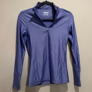 Layer 8 1/4 Zip Purple Blue Top